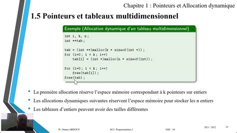 Cours Tp Pointeurs Et Allocation Dynamique Pointeurs Et Tableaux