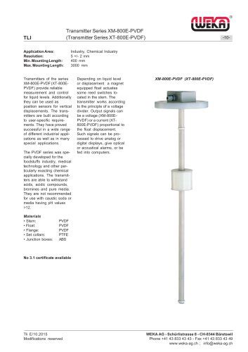 Tank Level Instruments Tli Weka Pdf Catalogs Technical