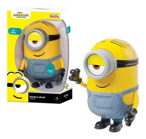 Boneco Minions Stuart Meu Malvado Favorito 24cm 10 Frases