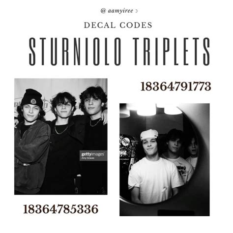 Decal Codes Sturniolo Triplets In 2024