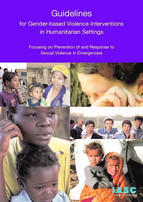 Guidelines For Gender Based Violence Interventions In Humanitarian