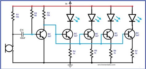 Music Rhythm Led Flashlight Circuit Diagram Music Led Light