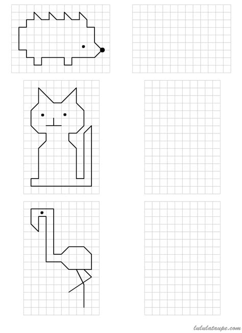 Dessins Simples à Reproduire Sur Quadrillage Cp Dessin Quadrillage