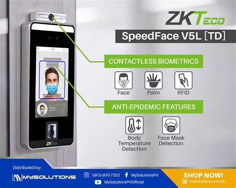 Zkteco Speedface V L Rfid Td Contactless Biometrics Mysolutions