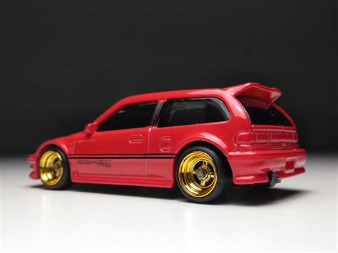 1990 HONDA CIVIC EF Red 1 64 Scale Hot Wheels Custom Real Etsy