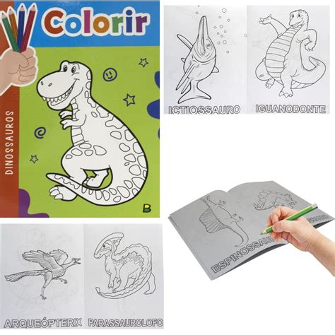 Livro De Pintar Para Crianças - Kit Coleção 06 Livros de Colorir Infantil 84 Páginas Incríveis Pintar ...