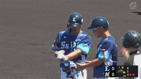 【ファーム】ライオンズ・川越誠司 一二塁間を破る先制のタイムリーヒット 2023年7月16日 千葉ロッテマリーンズ 対 埼玉西武ライオンズ