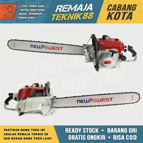 CHAINSAW NEW WEST 707 36 INCH MESIN GERGAJI KAYU BENSIN BAR