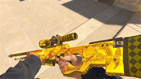 Cs2 Updated Awp Dragon Lore 4x Gold Sticker Craft Youtube