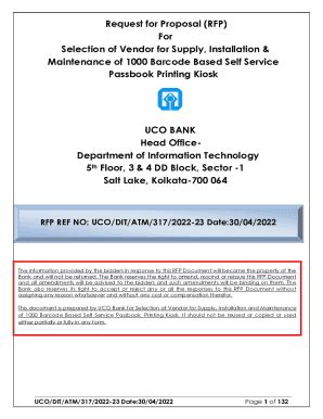 Fillable Online Request For Proposal Rfp For Selection Of Vendor For