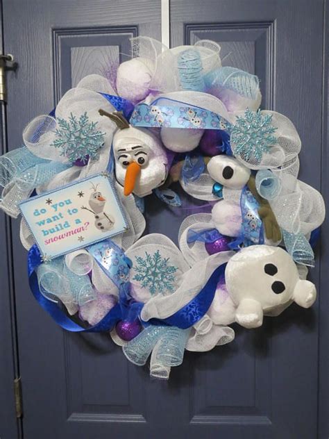 This Mesh Wreath Is Inches In Diameter I Like The Character Olaf