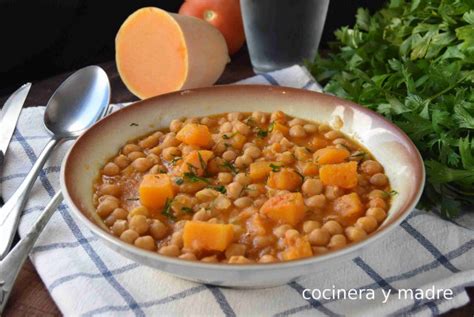 Potaje De Garbanzos Con Calabaza Cocinera Y Madre