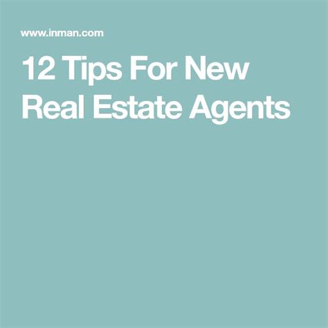 12 Tips For New Real Estate Agents | Real estate agent, Real estate, Real