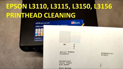 How To Perform A Printhead Cleaning On Epson L3110 L3115 L3150 L3156 Youtube