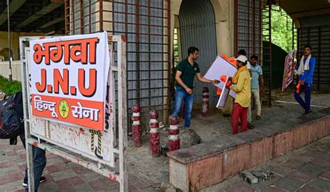 Hindu Sena Puts Up Posters Near Jnu Gate Warns Of Stringent Steps If