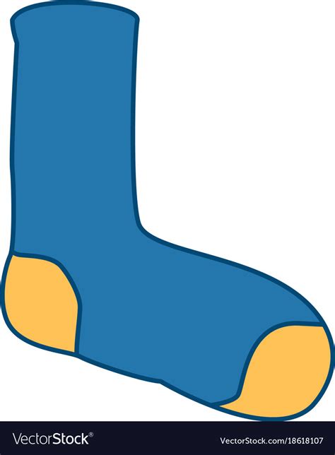 Sock Cartoon Isolated Royalty Free Vector Image