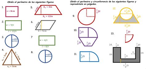Figuras Compuestas Area Y Perimetro Ejercicios