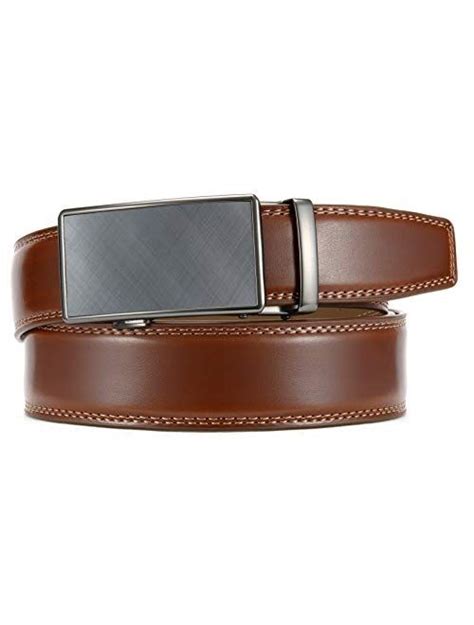 Buy Chaoren Leather Ratchet Dress Belt With Formal Slide Buckle