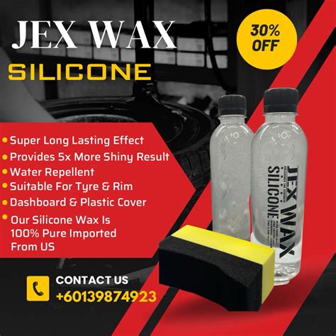 Jex Wax Silicone For Tyre Rim Tyre Shine Tyre Wax Super Kilat Pro Kit