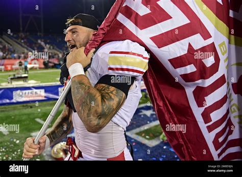 Birmingham Stallions Inside Linebacker Scooby Wright Celebrates After