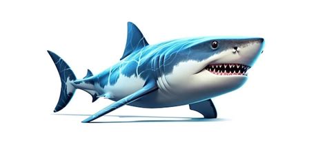 A cartoon shark with a big smile on its face | Premium AI-generated image