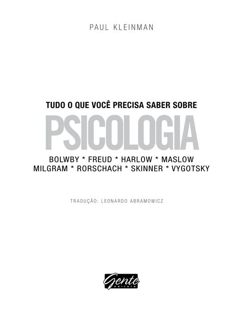 SOLUTION Tudo O Que Voc Precisa Saber Sobre Psicologia Studypool