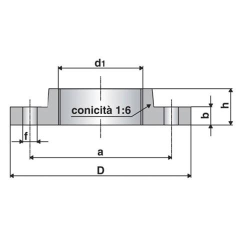Flangia Filettata Oter In Acciaio UNI 2254 1 1 2 D5405
