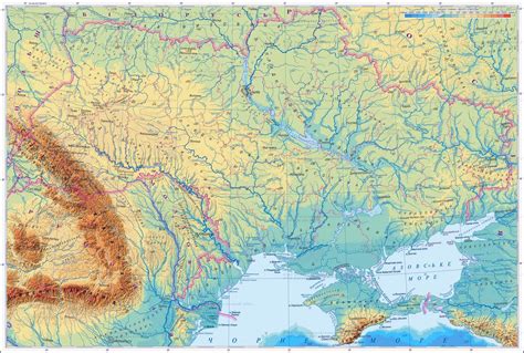 Large Elevation Map Of Ukraine In Ukrainian Ukraine Europe