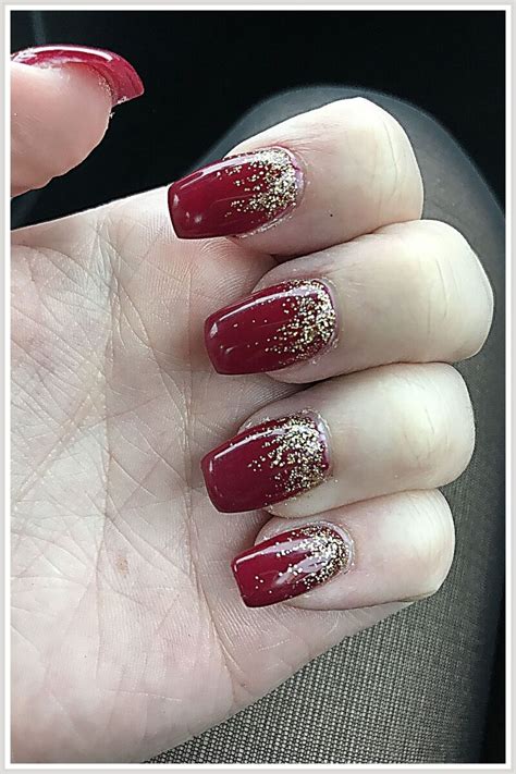 Red And Gold Nails Atelier Yuwa Ciao Jp