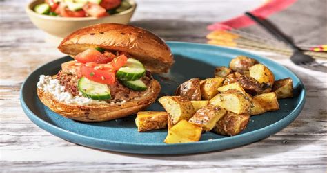 Pork Souvlaki Burgers Recipe Hellofresh