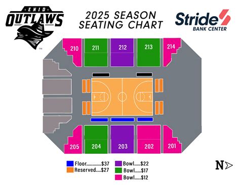 Seating Chart - Stride Bank Center