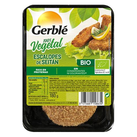 Seitan rebozado en filetes ecológico Gerblé Bio 180 g Gerblé Bio