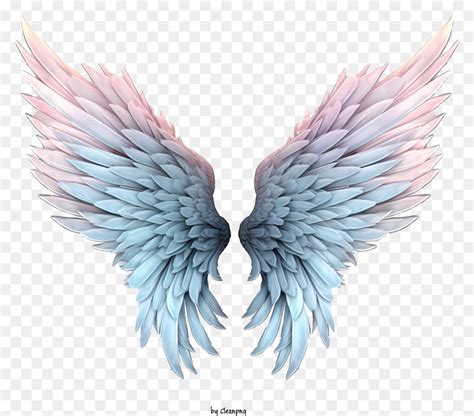 Pastel Angel Wings Asas De Anjo Rosa Pálido E Azul png transparente