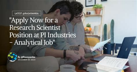 PI Industries Research Vacancy Analytical Job Apply Online