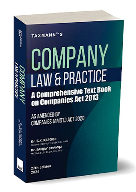 Company Law By Gk Kapoor And Sanjay Dhamija Taxmann Books