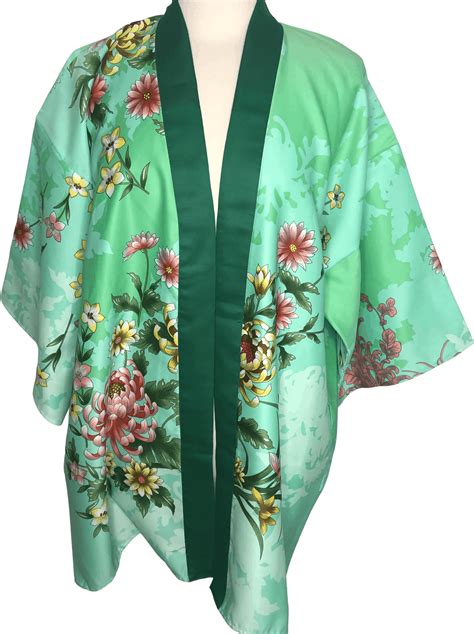 Vintage 70s Japan Made Floral Haori Kimono Robe Shop Thrilling