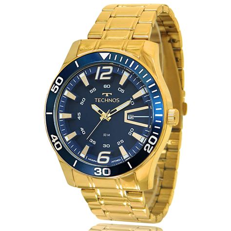 Lebrave Rel Gio Technos Masculino Anal Gico Dourado