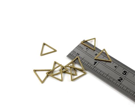 12 X Raw Brass 15mm Triangle Connectors Open Triangle Brass Etsy