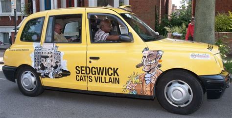 Cartoons On London Taxi Cab