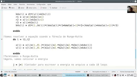 Física computacional 2 Cadeia massa mola usando rk4 e a técnica da