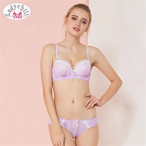 Ladychili Women Intimates Cotton Sofa Matching Bra And Panties Set Lace