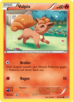 Vulpix XY Protoschock Sammelkarten Datenbank Pokemon De