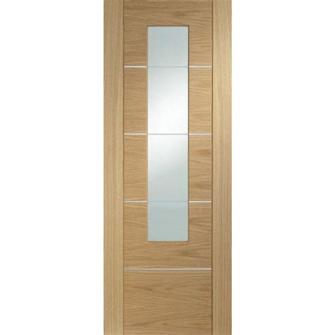 XL Joinery Internal Pre Finished Oak Portici Clear Glass Doors GW Leaders