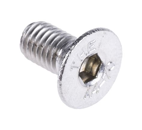 Rs Pro Plain Stainless Steel Hex Socket Countersunk Screw Iso 10642 M5 X 10mm Rs Components