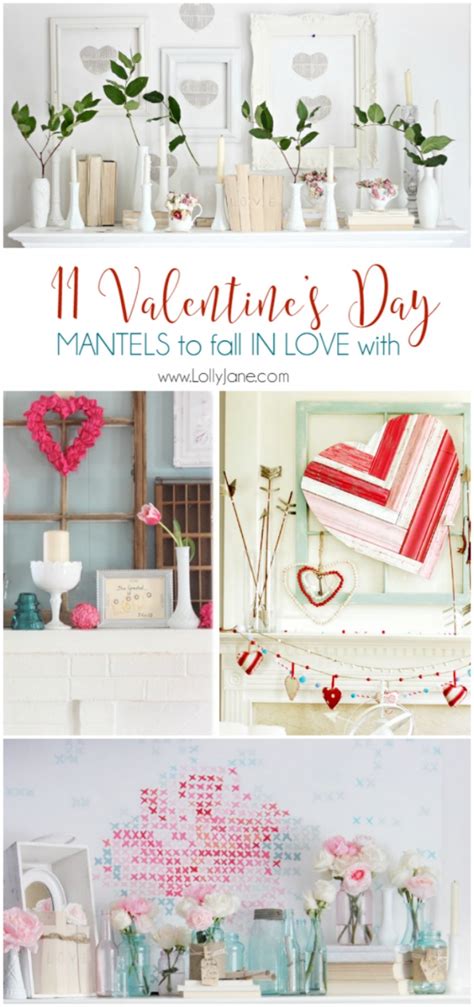 Easy Valentines Day Mantel Lolly Jane