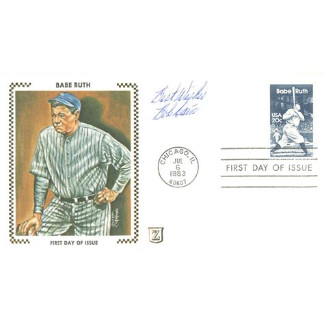 Bob Cain Signed 1983 Babe Ruth FDC Envelope With Babe Ruth Postage