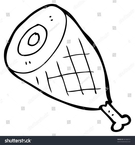 Ham Cartoon Raster Version Stock Illustration 94186513 - Shutterstock