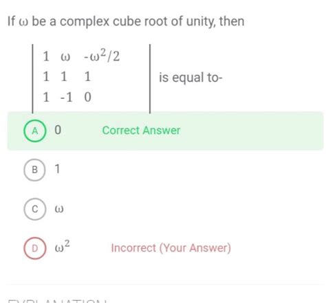 If Is A Complex Cube Root Of Unity The