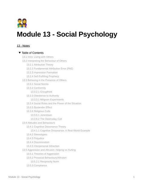 Module Social Psychology Module Social Psychology