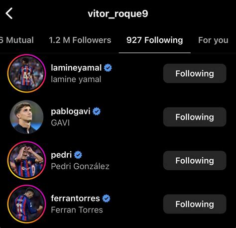 Barça Universal on Twitter Vitor Roque has started following Ferran